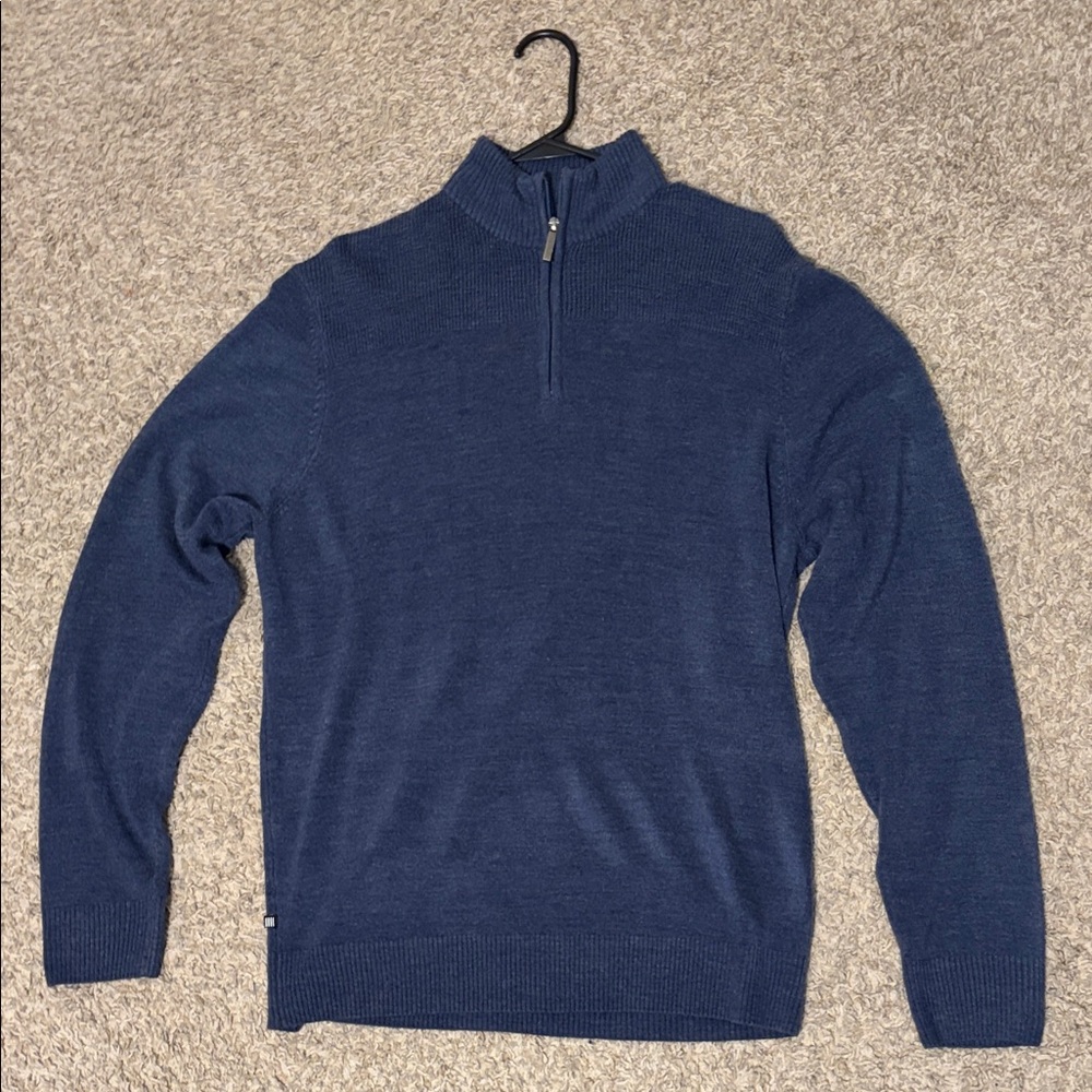 Men's Geoffrey Beene Navy Blue Quarter-Zip Sweater